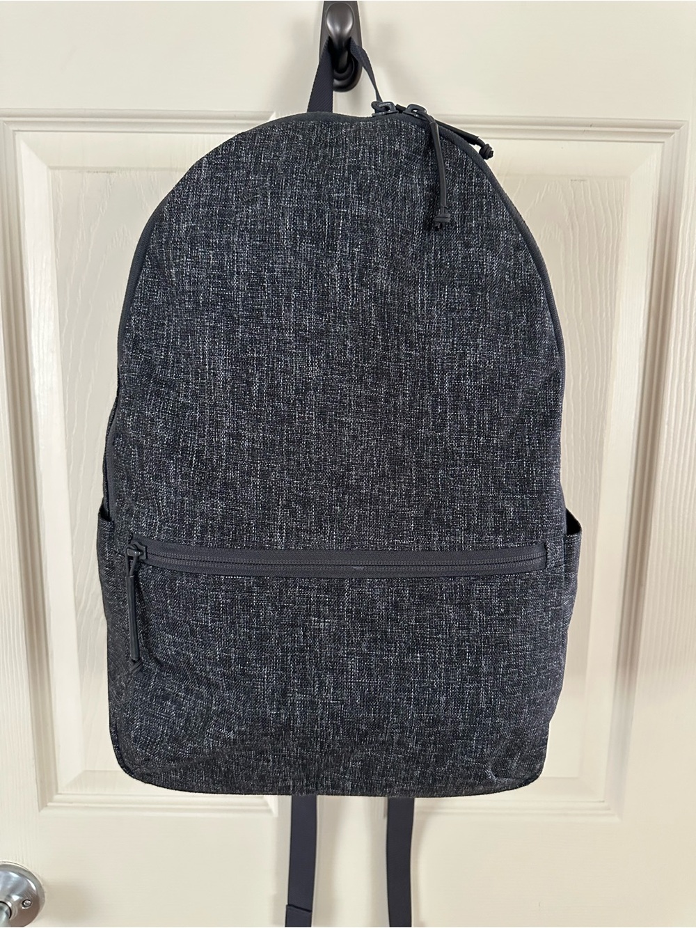 EVERLANE Street Nylon Zip Large Backpack in Dark Grey Crosshatch Nice Condition